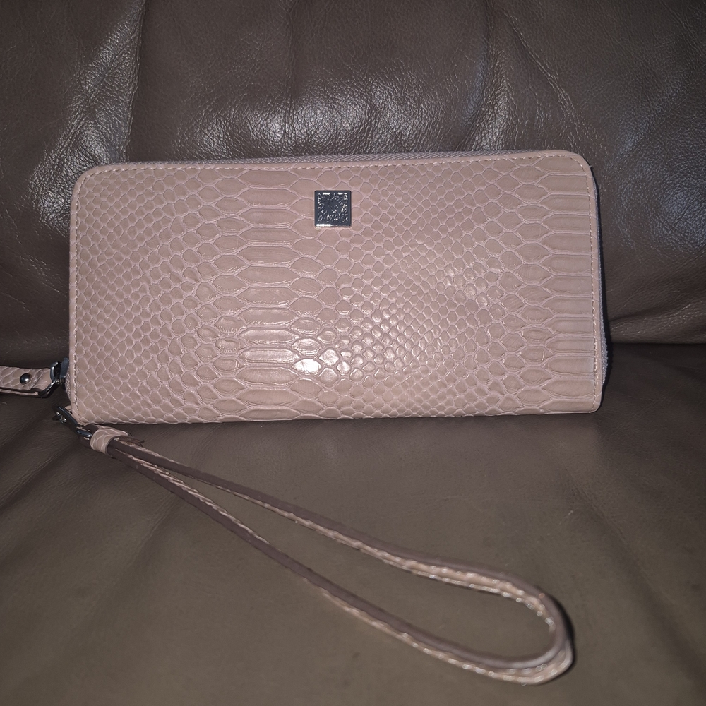 Pink Snake-Embossed Wallet